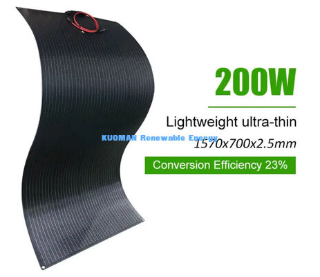 Ανθεκτικό εύκαμπτο ηλιακό πάνελ 200W για αυτόνομη διαβίωση