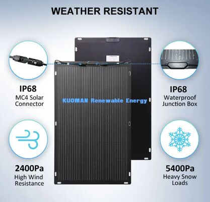 Black Flexible Solar Panel 50W Adventures and Mountain Climbing Panel