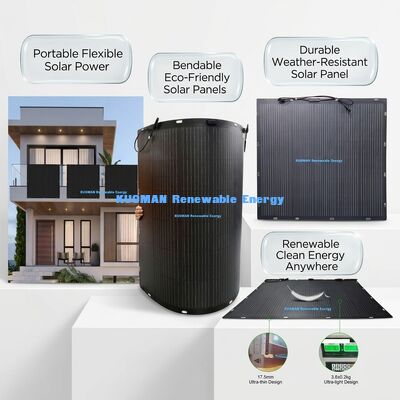 100W IP68 Αδιάβροχο 360° ευέλικτο ηλιακό πάνελ για στέγη και πλοία με πιστοποίηση FCC