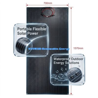 200W IP68 Αδιάβροχο 360° Δυνατό να λυθεί ευέλικτο ηλιακό πάνελ για ανανεώσιμη ενέργεια