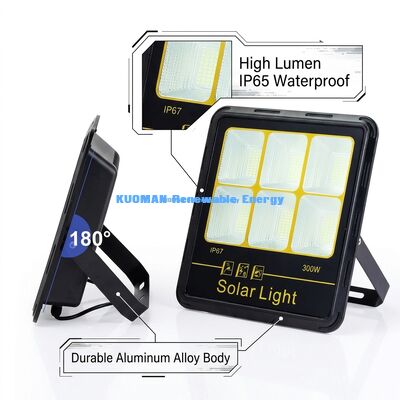 300W LED ηλιακό φως πλημμύρας IP65 αδιάβροχο 15000LM υψηλό φως με σώμα από κράμα αλουμινίου για εξωτερικό φωτισμό