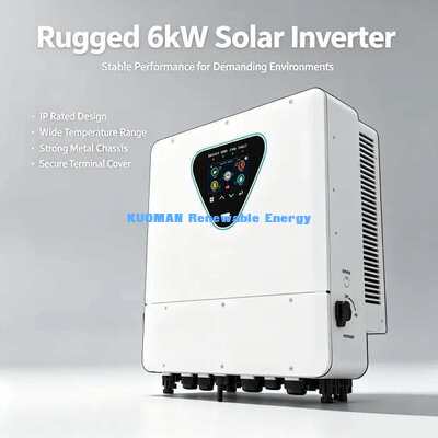 IP65 Outdoor Waterproof 6KW Solar Hybrid Inverter Off Grid Backup Energy Supply