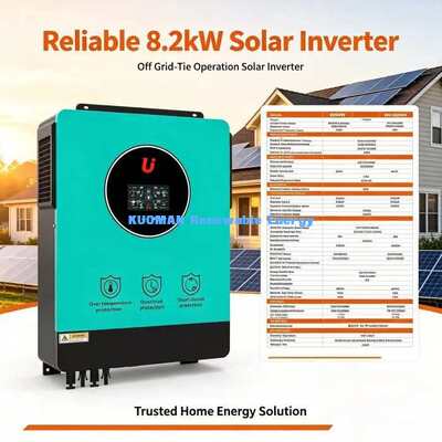 8.2KW Hybrid Grid-Tie Off Grid Solar Inverter 48V Pure Sine Wave MPPT Solar Charger