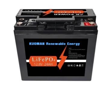 12V 24Ah μπαταρία LiFePO4 με ενέργεια 307,2Wh και υλικό θήκης ABS για εφαρμογές βαθύ κύκλου