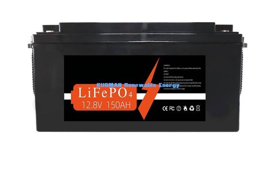 KM μπαταρία 1920Wh 12V 150Ah μπαταρία λιθίου βαθύ κύκλο με 8000 κύκλους για αποθήκευση ενέργειας και RV / ανεμοφόρο / καρότσι γκολφ / ισχύ για γιοτ