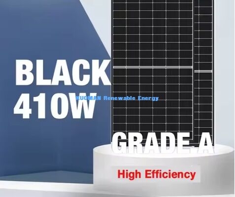 N τύπου μαύρο ηλιακό πάνελ 415W με 22% απόδοση και ανωτισμένο πλαίσιο αλουμινίου