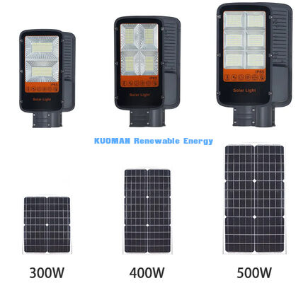 Φωτεινότητα 180LM/W Φωτιστικό Δρόμου LED Ηλιακό με Μονοκρυσταλλικό Πάνελ & Αδιαβροχοποίηση IP65