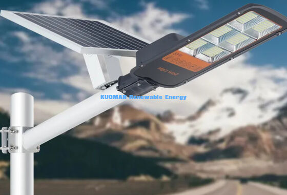 Φωτεινότητα 180LM/W Φωτιστικό Δρόμου LED Ηλιακό με Μονοκρυσταλλικό Πάνελ & Αδιαβροχοποίηση IP65