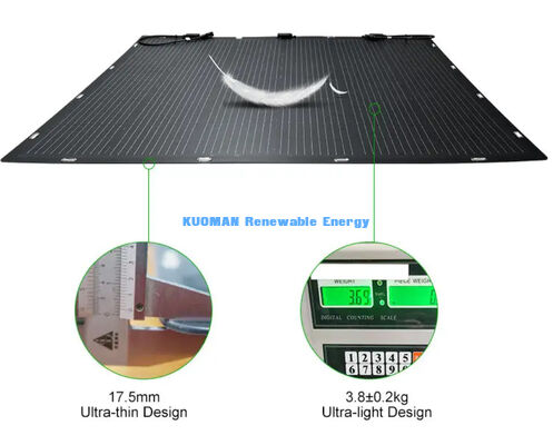 100W IP68 Αδιάβροχο 360° ευέλικτο ηλιακό πάνελ για στέγη και πλοία με πιστοποίηση FCC