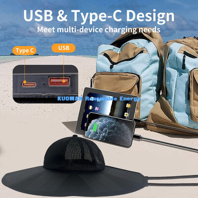 Ηλιακό πάνελ Power Hat Νέο αναδιπλούμενο φορητό επαναφορτιζόμενο ηλιακό κάλυμμα κάμπινγκ Engergy Charger Hat