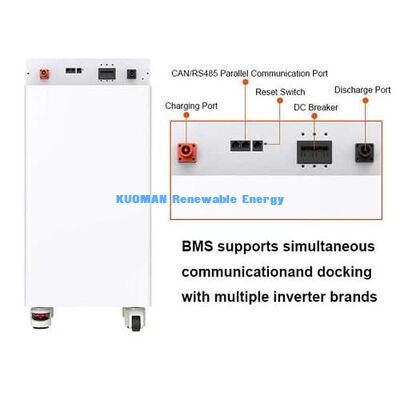 KM 48V 300Ah LiFePO4 Ηλιακή μπαταρία για το σπίτι Αποθήκευση Τείχος με 8000 κύκλους και παρακολούθηση σε πραγματικό χρόνο