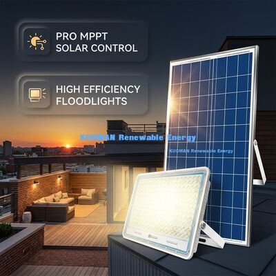 Υψηλής απόδοσης 120LM/W φωτεινό ηλιακό προβολέα με IP65 αδιάβροχο και PRO MPPT ελεγκτή
