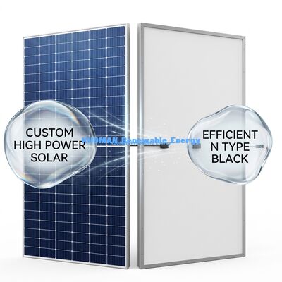 Ηλιακό πάνελ 500W-600W με αποδοτικότητα 22% και αντοχή σε καιρικές συνθήκες IP65 για την παραγωγή βιομηχανικής ενέργειας