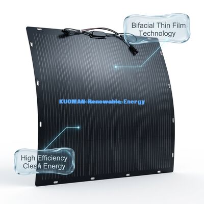 200W Bifacial Flexible Solar Panel - Πολycrystalline Silicon Solar Panel for Renewable Clean Energy