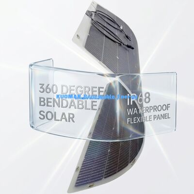 Ευέλικτο φωτοβολταϊκό πάνελ 200W διπλής όψης με δυνατότητα κάμψης 360 μοιρών, αδιάβροχο IP68 με ανθρακονήματα