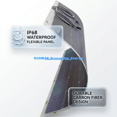 IP67 Αδιάβροχο 200W Ηλεκτρική ισχύς 360° Δυνατό να λυθεί ευέλικτο διπρόσωπο ηλιακό πάνελ για RV σπίτι και ταξίδια