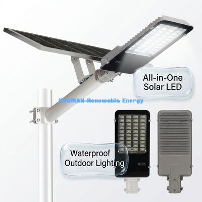 Αδιάβροχο ηλιακό φωτιστικό LED IP65 για δρόμους 100-500W, προσαρμόσιμο με CCT 2700-6000K για φωτισμό κήπου και δρόμου