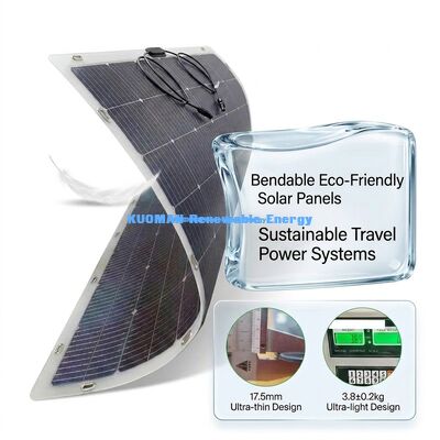 IP67 Αδιάβροχο 200W Ηλεκτρική ισχύς 360° Δυνατό να λυθεί ευέλικτο διπρόσωπο ηλιακό πάνελ για RV σπίτι και ταξίδια