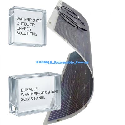 Ευέλικτο φωτοβολταϊκό πάνελ 200W διπλής όψης με δυνατότητα κάμψης 360 μοιρών, αδιάβροχο IP68 με ανθρακονήματα