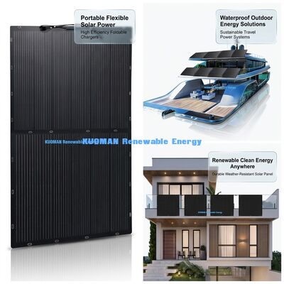 200W Bifacial Flexible Solar Panel - Πολycrystalline Silicon Solar Panel for Renewable Clean Energy