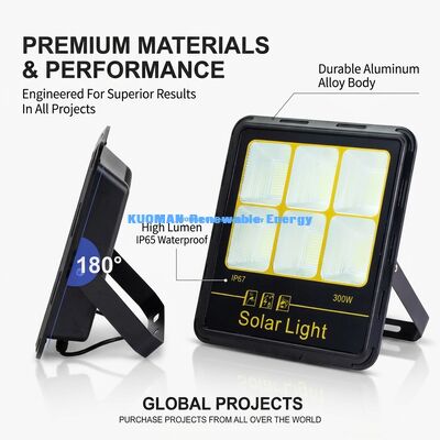 IP65 Αδιάβροχο 200W-400W Ηλιακό φως πλημμύρας με 15000LM High Lumen LED Ηλιακό φως του κήπου