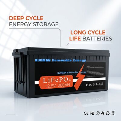 12V 200Ah LiFePO4 βαθύ κύκλο μπαταρία με 8000 κύκλους και 10 χρόνια εγγύηση για αποθήκευση ενέργειας