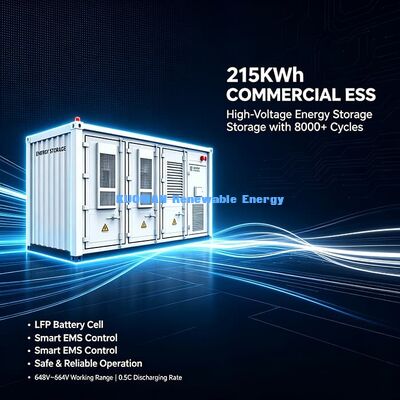 Εμπορευματοκιβώτιο ESS 500kWh/1MWh/2MWh | Μακρύς κύκλος αποθήκευσης ενέργειας λιθίου για ηλιακά έργα