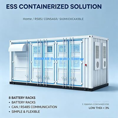 ESSC0500A-1106 Αποθήκευση ενέργειας σε δοχείο 500kW χαμηλή THDi φιλική προς το δίκτυο εμπορική αποθήκευση ενέργειας