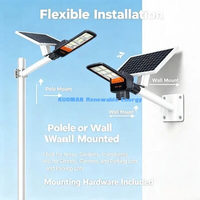 130lm/W Υπερ φωτεινό ηλιακό φως δρόμου 70°\*150° Γωνία ευρείας δέσμης