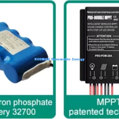 300-500 LED Ηλιακό Φωτιστικό Δρόμου Αδιάβροχο IP65 με Αισθητήρα Κίνησης για Εξωτερικό Χώρο/Δρόμο