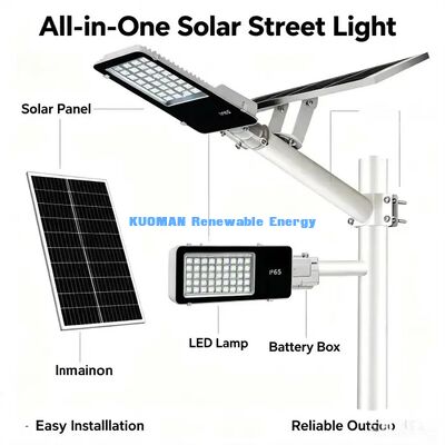 Heavy Duty IP65 Solar Street Light Thunder Proof Construction Site Lighting