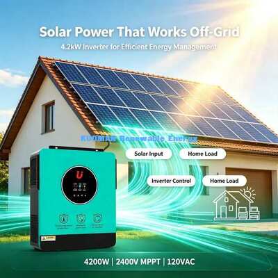 Αντιστροφέας ηλιακής ενέργειας 4.2kW Υβριδικός εκτός δικτύου συμβατός με μπαταρία λιθίου 24V