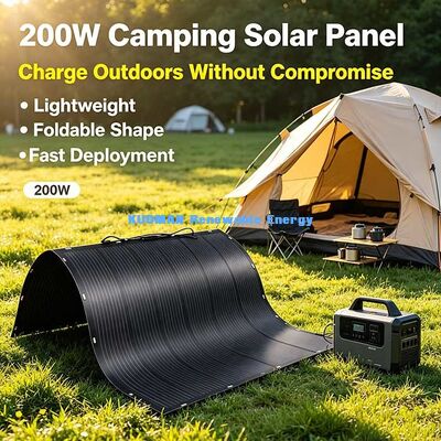 Ηλιακό πάνελ 200W ανθεκτικό σε νερό και ευέλικτο, αντι-μικρο-σχισμές, ηλιακή μονάδα για ναυτική ενέργεια RV εκτός δικτύου