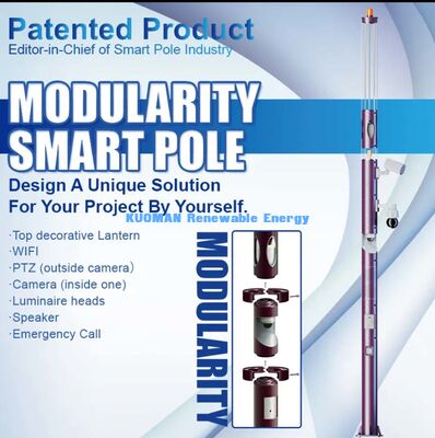 Modular Smart Pole με φωτισμό LED, κάμερα, WiFi και κλήση έκτακτης ανάγκης