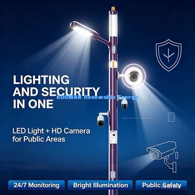 Έξυπνος Πόλος με Φωτισμό LED, Κάμερα, WiFi και Κλήση Έκτακτης Ανάγκης
